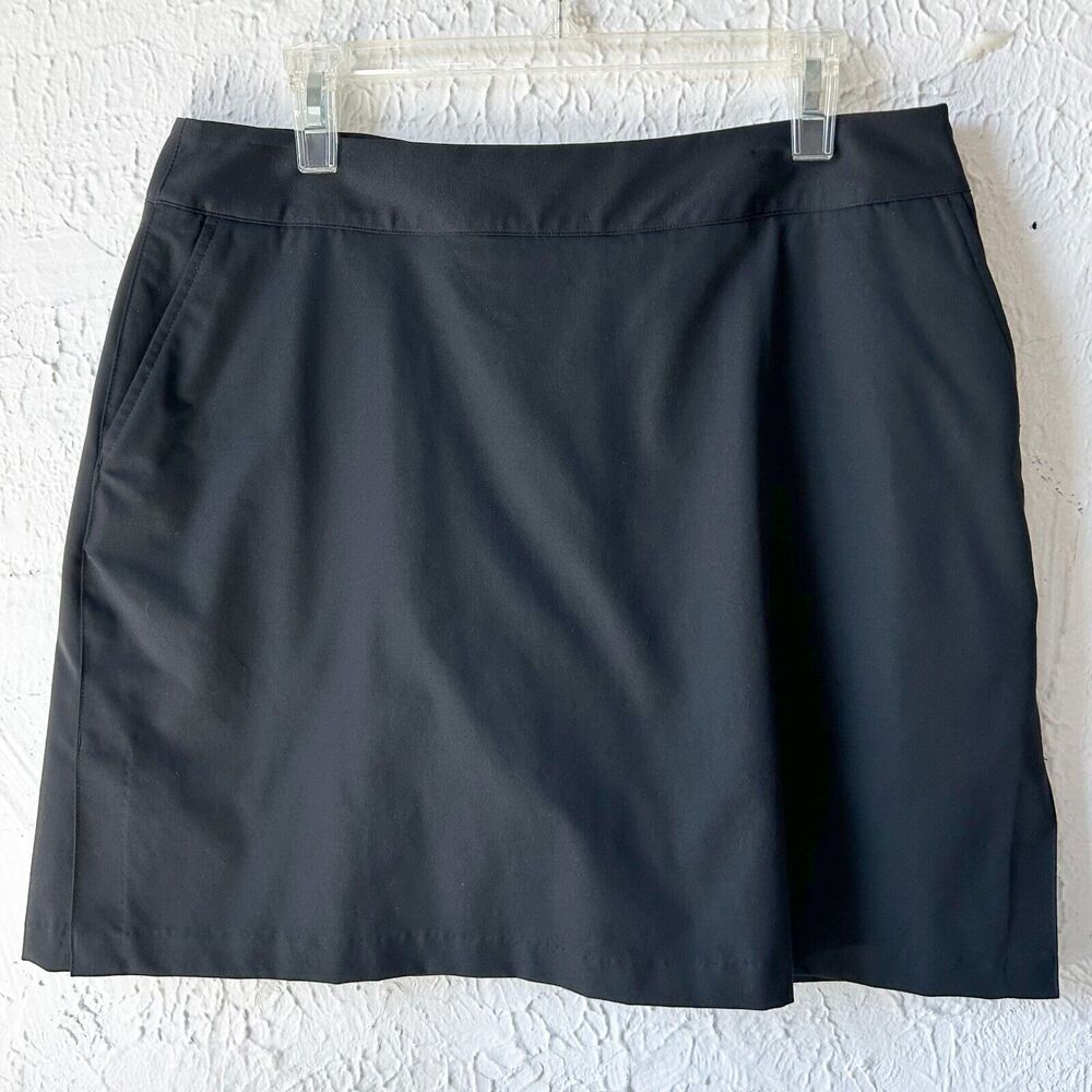 Adidas Climacool Black Knit Skort Women's Size 12 Side Zip Pockets Golf Tennis